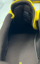 Load image into Gallery viewer, Zara Womens Yellow Black Leather Lace-Up Low Top Sneakers Shoes Size EUR 38
