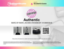Load image into Gallery viewer, Authentic Marc By Marc Jacobs Womens Black Gold-Tone Crossbody Bag Stained
