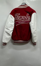 Load image into Gallery viewer, Stewart &amp; Strauss Mens Red Long Sleeve Full-Zip Varsity Jacket Size Large
