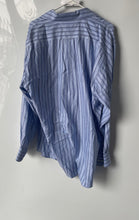 Load image into Gallery viewer, Tommy Hilfiger Mens Blue Striped Printed Long Sleeve Dress Shirt Size 16 L
