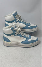 Load image into Gallery viewer, Mallet Mens Hoxton White Blue Lace-Up High Top Sneakers Shoes Size 9
