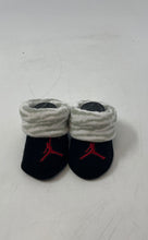 Load image into Gallery viewer, Air Jordan Babies Black Gray Monogram Pull-On Booties Socks Size 0-6 Months

