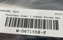 Load image into Gallery viewer, Stainless Steel Constricted Cheese Knives With Brushed Finish Set Of 3 Pieces
