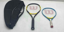 Load image into Gallery viewer, Lot Of 2 Pcs Assorted Wilson Multicolor Professional Racquets In Carrying Case
