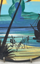Load image into Gallery viewer, Santo Domingo Home Decorative Palm Tree Boat Ocean Scene Hand Painted Plate
