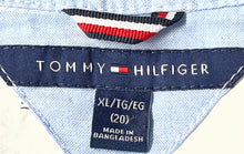 Load image into Gallery viewer, Tommy Hilfiger Boys White Printed Long Sleeve Collared Button-Up Shirt Size XL
