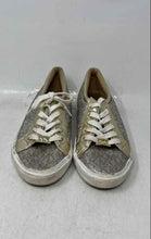 Load image into Gallery viewer, Michael Kors Girls Ima Tinsel Gold Sparkle Lace-Up Low Top Sneakers Shoes Size 5
