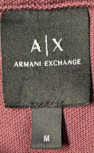Load image into Gallery viewer, Armani Exchange Mens Wine Cotton Collared Short Sleeve Button Polo Shirt Size M
