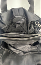 Load image into Gallery viewer, Versace Parfums Womens Black Detachable Strap Outer Pocket Lined Tote Bag
