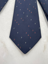 Load image into Gallery viewer, Christian Dior Mens Dark Blue Geometric Print Adjustable Long Designer Tie
