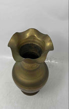Load image into Gallery viewer, Engraved Brass Home Decorative Collectible Scalloped Edge Flower Vase
