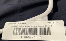 Load image into Gallery viewer, Michael Kors Womens Black Sleeveless Cowl Neck Knot Ruched Sheath Dress Size L
