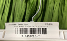Load image into Gallery viewer, Zara Womens Green Elastic Waistband Pull-On Long Pleated Skirt Size XS-S
