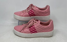 Load image into Gallery viewer, Michael Kors Womens Pink Poppy Logo Embossed Stripe Sneaker Shoes Size 6.5M
