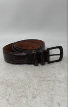 Load image into Gallery viewer, Columbia Mens Brown Leather Adjustable Formal Dress Belt One Size
