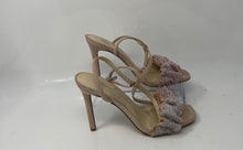 Load image into Gallery viewer, Jessica Simpson Womens Nude Glitter Open Toe Stiletto Slingback Heels Size 6.5M

