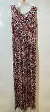 Load image into Gallery viewer, Calvin Klein Womens Multicolor Animal Print Sleeveless One-Piece Jumpsuit Size 8

