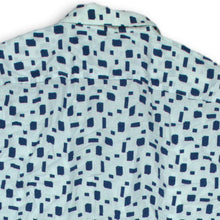 Load image into Gallery viewer, Perry Ellis Mens White Navy Blue Geometric Short Sleeve Button-Up Shirt Size XXL
