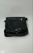 Load image into Gallery viewer, Ecco Womens Black Leather Outer Pockets Shoulder Crossbody Bag
