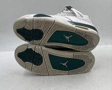 Load image into Gallery viewer, Authentic Nike Kids Air Jordan 4 Retro GS White Green Sneaker Shoes Size 6Y Worn
