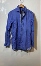 Load image into Gallery viewer, Versace 19-69 Mens Blue Polka Dot Stretch Long Sleeve Dress Shirt Size S/14-15.5
