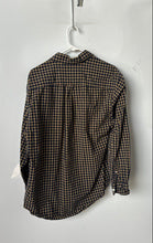 Load image into Gallery viewer, Nautica Mens Black Yellow Plaid Cotton Long Sleeve Button-Up Shirt Size M
