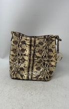 Load image into Gallery viewer, Michael Kors Womens Suri Beige Python Embossed Inner Pockets Crossbody Purse
