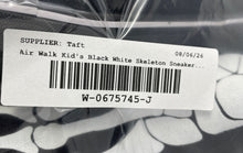 Load image into Gallery viewer, Airwalk Boys Ride Black White Skeleton Design Slip-On Sneaker Shoes Size 5
