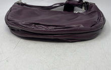 Load image into Gallery viewer, Badgley Mischka Womens Dark Purple Inner Pockets Adjustable Strap Shoulder Purse
