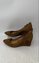 Load image into Gallery viewer, Franco Sarto Womens Faryl Brown Suede Fringe Slip-On Wedge Pump Heels Size 8.5M
