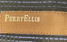 Load image into Gallery viewer, Perry Ellis Mens Blue Printed Cotton Long Sleeve Collared Button-Up Shirt Size L
