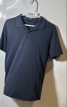 Load image into Gallery viewer, Theory Mens Navy Blue Short Sleeve Collared 2-Button Golf Polo Shirt Size S
