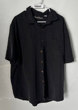 Load image into Gallery viewer, Caribbean Mens Black Short Sleeve Collared Pockets Button-Up Shirt Size XXL
