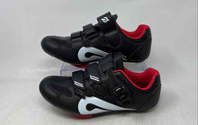 Load image into Gallery viewer, Peloton Mens Red White Black 3 Bolt Hook &amp; Loop Cycling Shoes Size EUR 40
