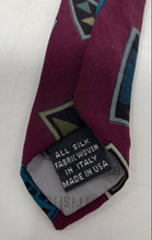 Load image into Gallery viewer, Christian Dior Mens Multicolor Geometric Print Silk Adjustable Designer Tie
