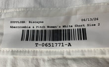 Load image into Gallery viewer, Abercrombie &amp; Fitch Womens White Denim Low Rise Cuffed Cut-Off Shorts Size 2/W26
