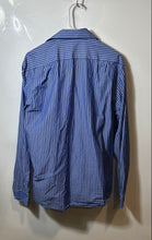 Load image into Gallery viewer, Tommy Hilfiger Mens Blue White Long Sleeve Spread Collar Dress Shirt Size 15 1/2
