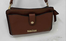 Load image into Gallery viewer, Kenneth Cole Reaction Womens Alpine Brown Pebbled Faux Leather Crossbody Handbag

