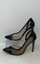 Load image into Gallery viewer, Aldo Womens Black Transparent Pointed Toe Slip-On Stiletto Pump Heels Size 6.5M
