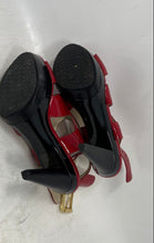 Load image into Gallery viewer, Michael Kors Womens Carla Red Patent Leather Buckle Platform Sandals Size 6M
