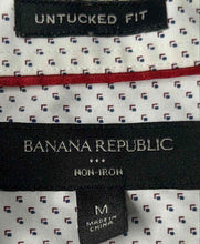 Load image into Gallery viewer, Banana Republic Mens Multicolor Printed Non-Iron Button-Up Shirt Size M
