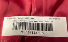 Load image into Gallery viewer, Ellen Tracy Womens Red Pockets Single Breasted Long Sleeve Pea Coat Size 14
