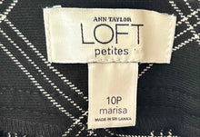 Load image into Gallery viewer, Ann Taylor Loft Womens Black White Plaid Flat Front Marisa Trouser Pants Sz 10P

