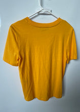 Load image into Gallery viewer, Zara Womens Yellow Cotton Short Sleeve Crew Neck Regular Fit T-Shirt Sz S w/ Tag
