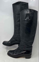 Load image into Gallery viewer, Calvin Klein Womens Black Leather Block Heel Knee-High Riding Boots Size EU 38.5
