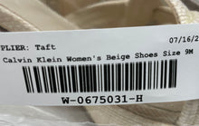 Load image into Gallery viewer, Calvin Klein Womens Lailly Beige Open Toe Block Ankle Strap Heels Size 9M
