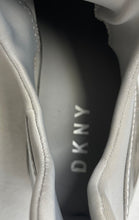 Load image into Gallery viewer, DKNY Womens Cosmos Silver Gray Wedge Heel Slip-On Sneaker Shoes Size 8.5M
