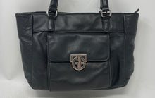 Load image into Gallery viewer, Giani Bernini Womens Black Leather Double Handle Tote Handbag Peeling Material
