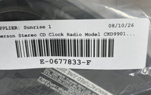 Load image into Gallery viewer, Emerson CKD9901 Gray Dual Alarm Clock Radio AM FM CD Stereo Player Untested
