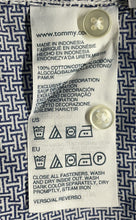 Load image into Gallery viewer, Tommy Hilfiger Mens Blue White Signature Print Custom Fit Button-Up Shirt Sz XL
